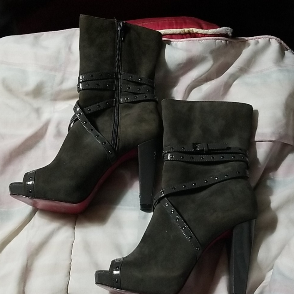 Open toe booties